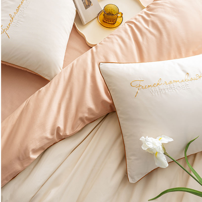 Farget enkelt og sjenerøs ren bomullssengsett